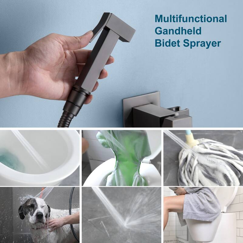 Wall Mounted Square Handheld Bidet Sprayer for Toilet