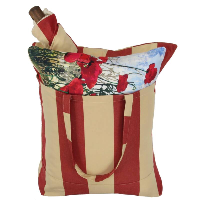 Magnolia Casual Swing Set 4 piece - Americana Stripe w/ Poppies & Bee