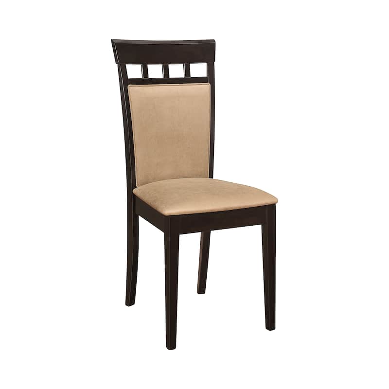 Alencon Beige and Cappuccino Upholstered Dining Chairs (Set of 8)