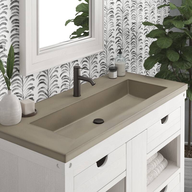 Capistrano 48.5-inch Concrete Vanity Top with Integral Trough Sink