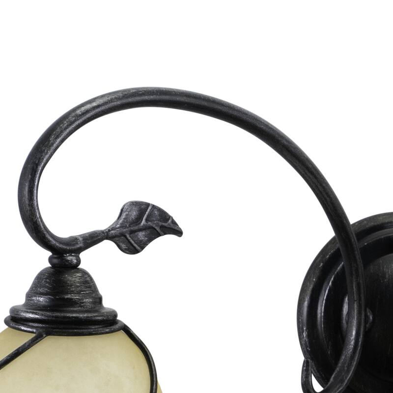 Vine 3 Light Black Rustic Bathroom Vanity Fixture - 27.5-in W x 9.25-in H x 10.5-in D