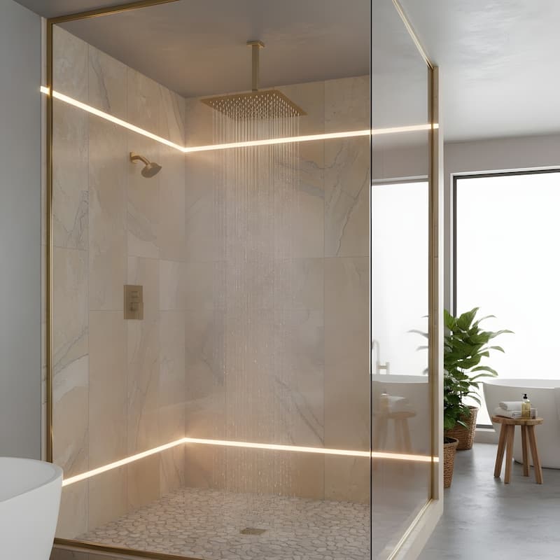 Bathroom Luxury High Pressure Waterfall Rain Shower Head