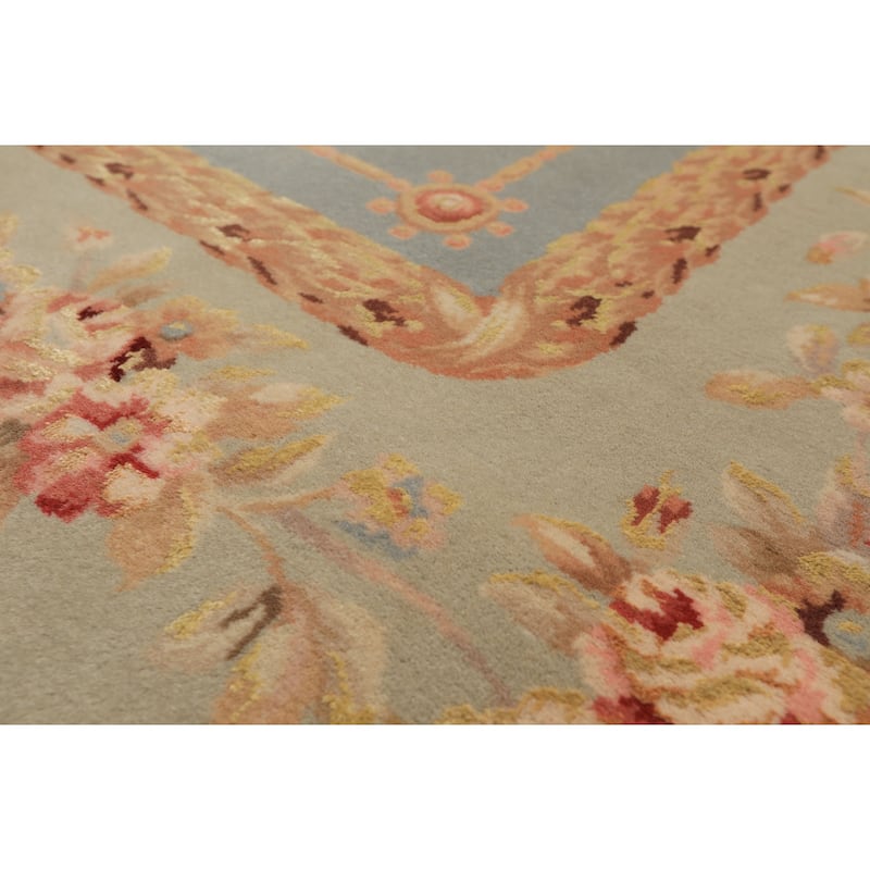 5'10''x8'9'' Hand Knotted Wool French Aubusson Savonerrie 300 KPSI Rug - 5' 10'' x 8' 9''