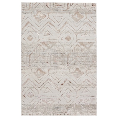 Nikki Chu Kalindi Tribal Cream/ Taupe Area Rug