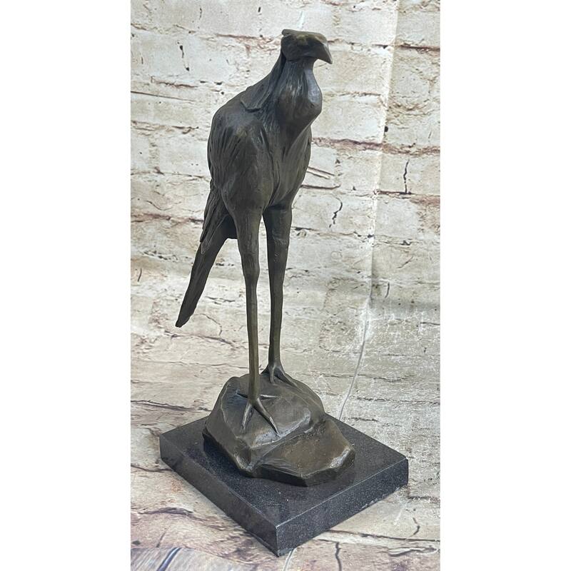 Handmade Bronze Sculpture, Statue Stork Exotic Bronze Gift
