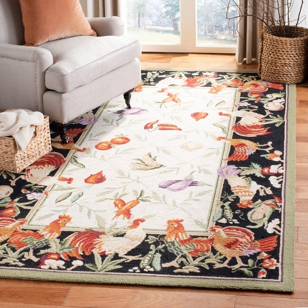 Safavieh Hand-hooked Chelsea Paloma Country Oriental Wool Rug. Opens flyout.