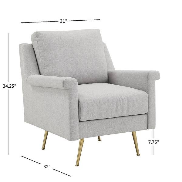Shop Black Friday Deals On Talia Grey Fabric Accent Chair With Gold Metal Legs By Inspire Q Modern On Sale Overstock 32064235