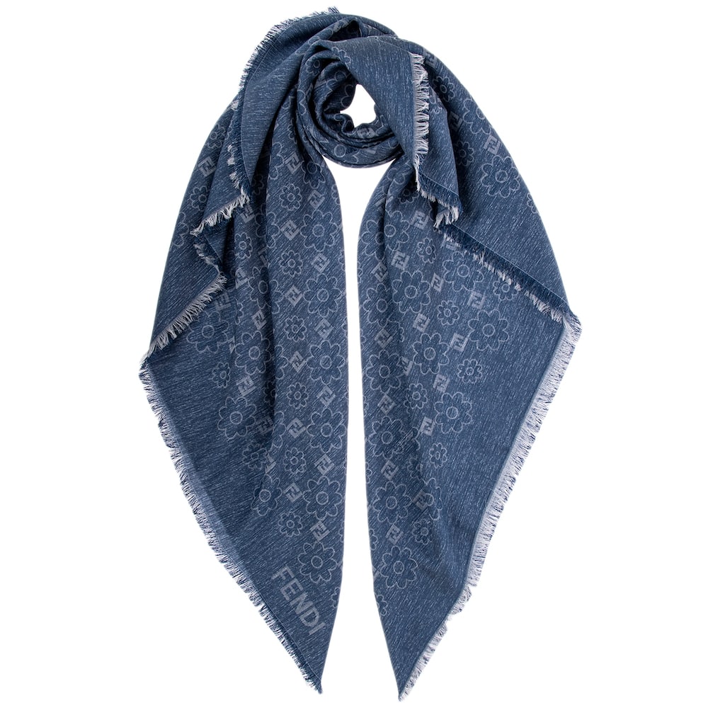 Fendi FF Cotton Silk Shawl
