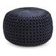 preview thumbnail 2 of 39, WYNDENHALL Vanessa Round Pouf in Velvet Fabric