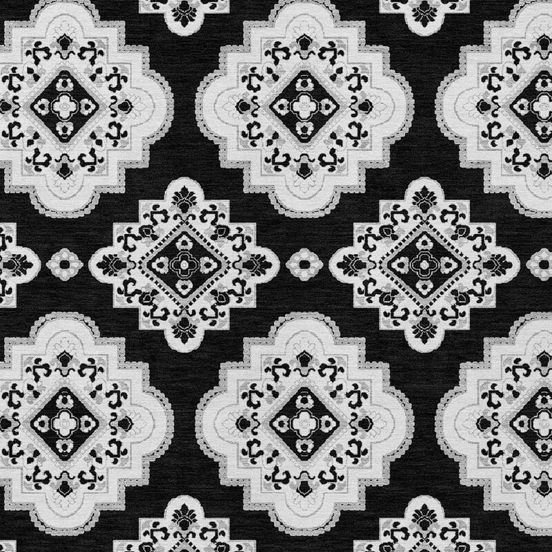 HomeRoots Medallion Transitional Rectangle Outdoor Rug