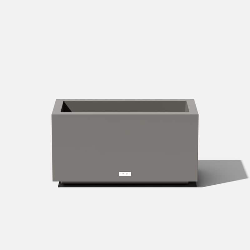 Block Series Long Box Planter - 13"H x 11"W x 25"L - Grey