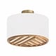 preview thumbnail 1 of 5, Soleil 3-light Matte Brass Convertible Semi-Flush/ Pendant