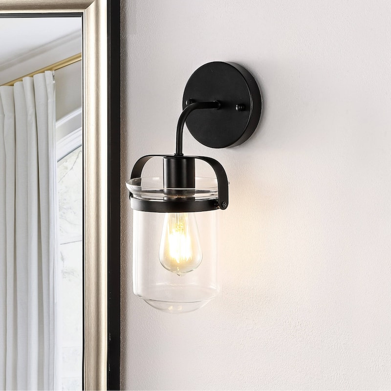 Modern Matte Black Wall Sconce - black