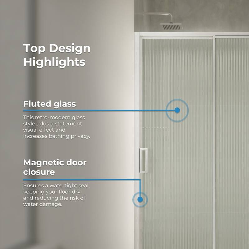Stanford Sliding Clear Alcove Shower Door