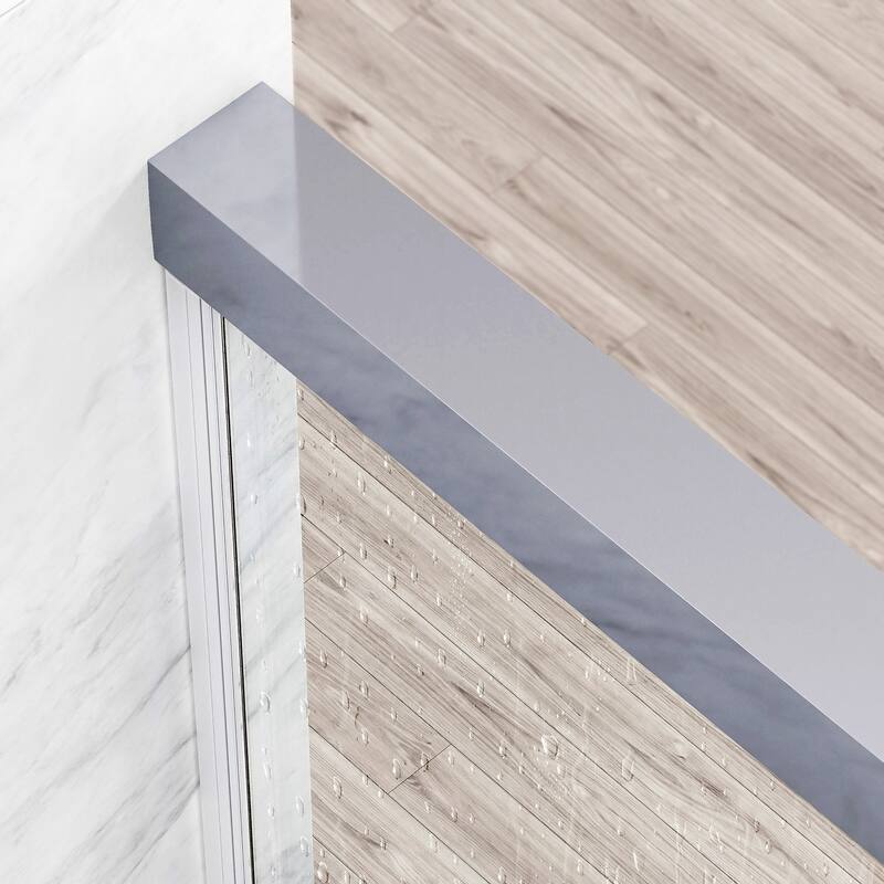 VIGO Satro E-Class 52 to 60 in. W x 74 in. H Semi-Frameless Double-Sliding Shower Door with Clear Tempered Glass