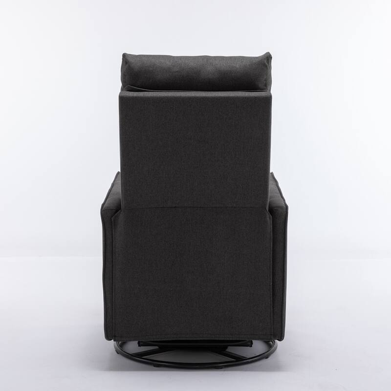 Modern Swivel Rocking Chair With Adjustable Back And Footrest