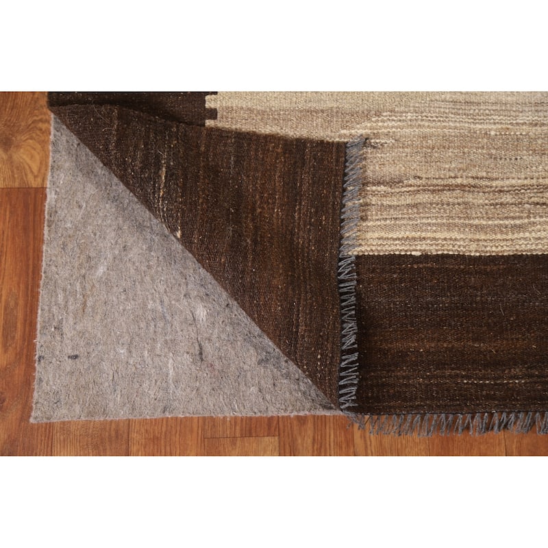 Modern Kilim Oriental Area Rug Hand-Woven Wool Carpet - 6'0"x 7'11"