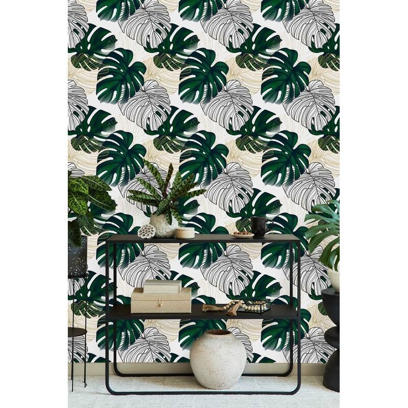 Monstera Wallpaper Peel-and-Stick and Pre-Pasted - Bed Bath & Beyond