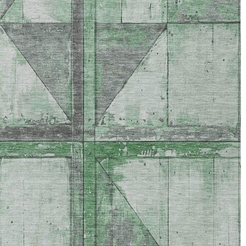 HomeRoots Geometric Transitional Rectangle Outdoor Rug