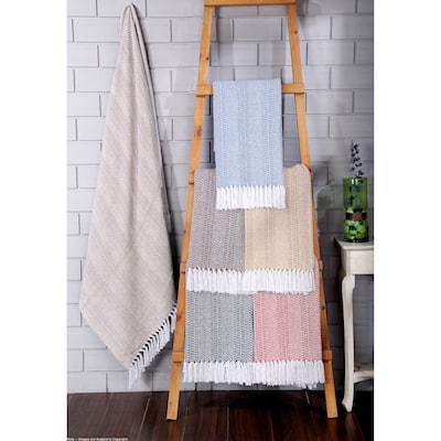 100% Cotton Hand Woven Throw Blankets '50x60'' Set of 2 Herringbone Light Weight All Season