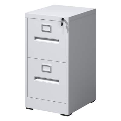 2 Drawer File Cabinet with Lock Metal Vertical File Cabinet Office Home, A4 Legal/Letter Size Narrow File Cabinet Locked