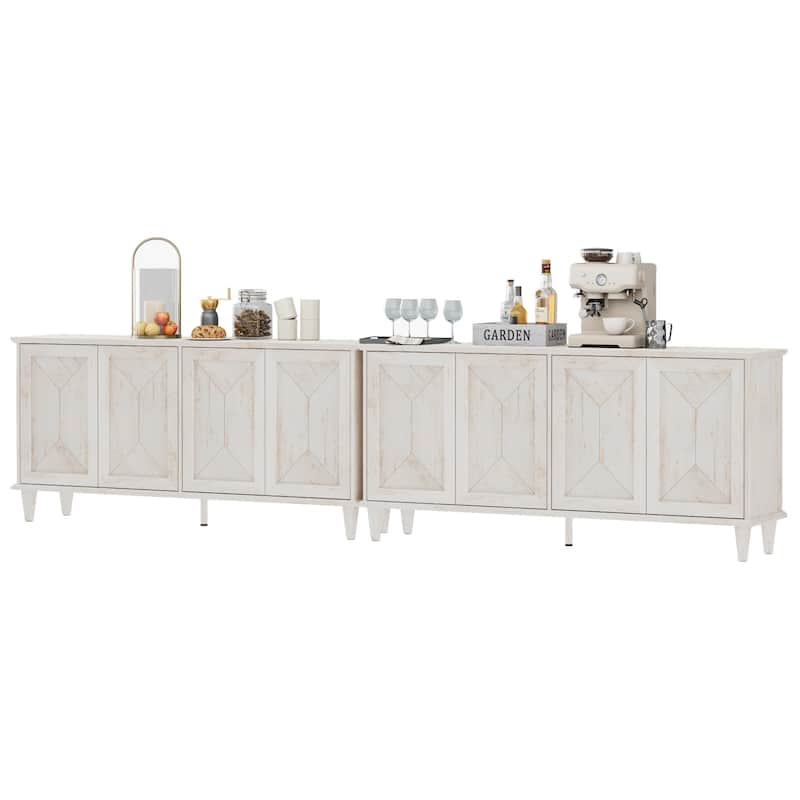 Large Buffet Cabinet with Handcrafted Pop-Up Doors for Dining Room