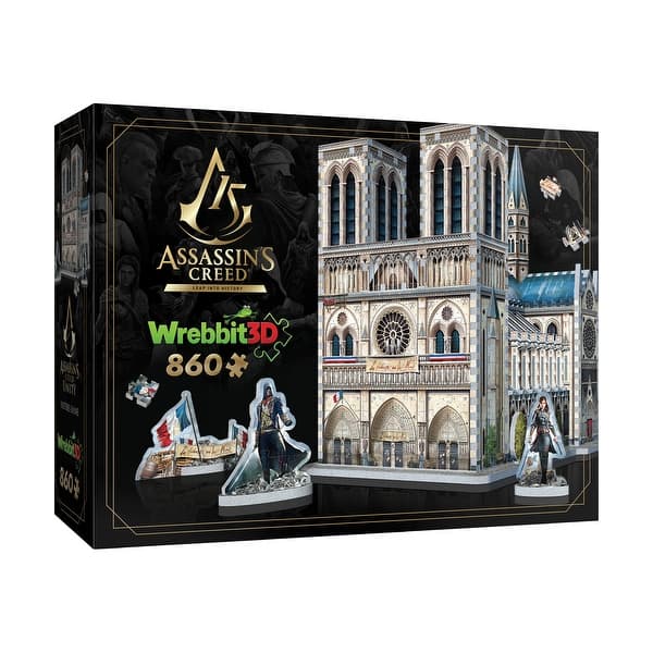 slide 2 of 14, Assassin's Creed Unity - Notre-Dame 3D Puzzle - 860 Pcs - N/A