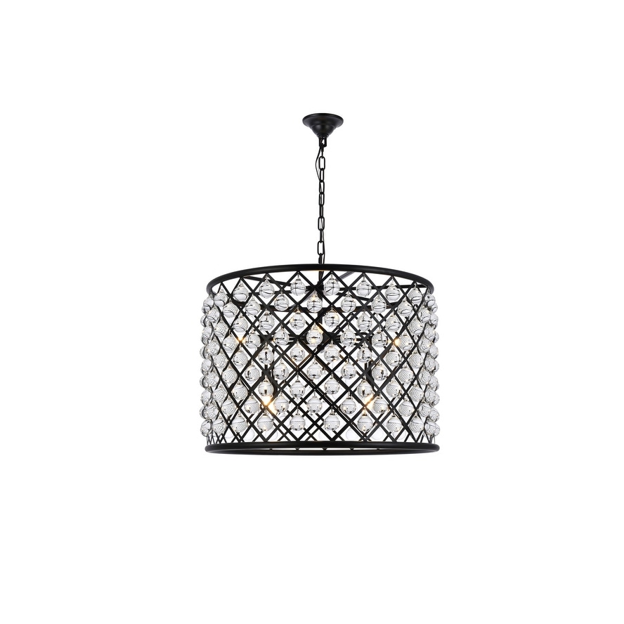 Royce Edge 8-Light Matte Black Chandelier