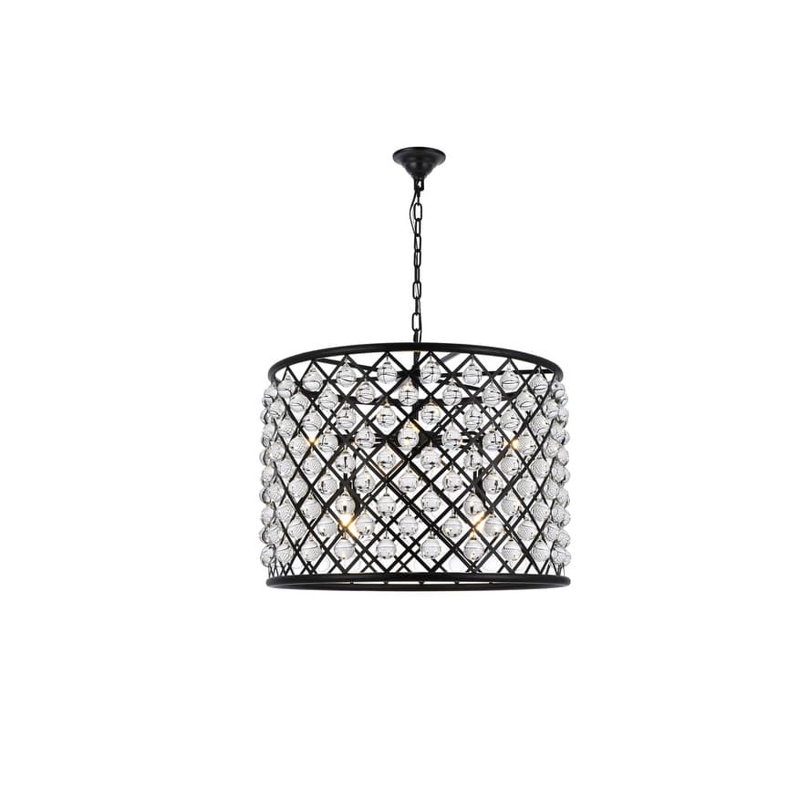 Royce Edge 8-Light Matte Black Chandelier