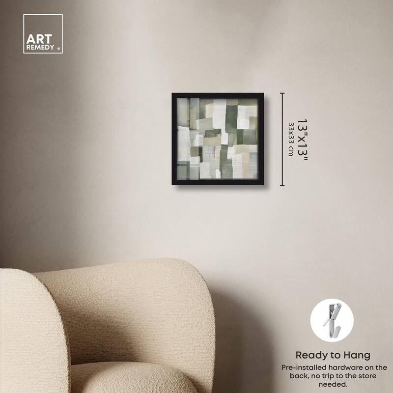 Pale Jade Green I Shadowbox by Art Remedy