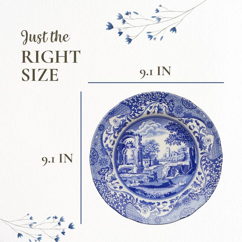 Spode Blue Italian Soup Plate - 9 inch