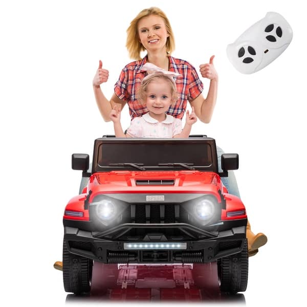 slide 2 of 60, 24V Ride On Car for Kids Battery Powered Ride On 4WD Toys with Remote Control Red Red