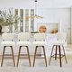 preview thumbnail 176 of 199, 26"/29" Swivel Bar Stools/ Counter Stools with Bentwood Legs Set of 4 - Cream White-PU Back - Bar Height