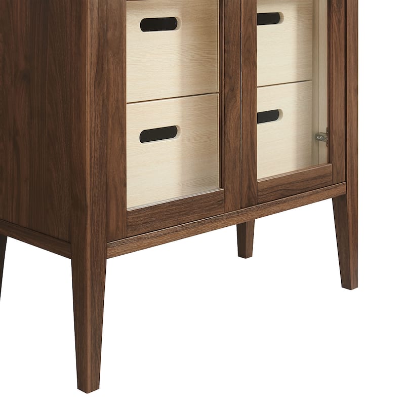 Nell 71" Glass Door Tall Display Storage Cabinet - 7'9" x 9'9"