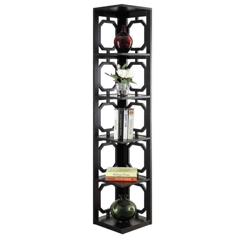 Convenience Concepts Omega 5 Tier Corner Bookcase