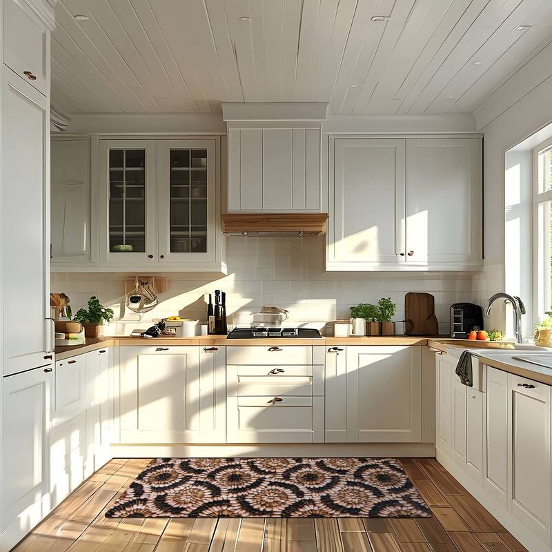 Ray Star Wear-Resistant Printed Kitchen mat Great delightful Pebble - 20"x40"x0.28"