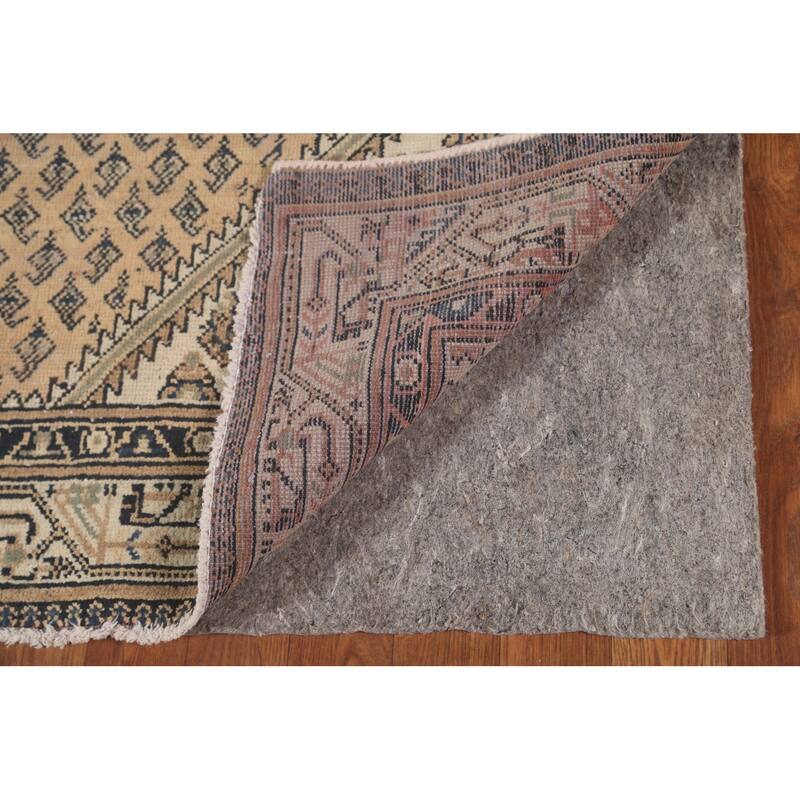 Geometric Botemir Persian Vintage Area Rug Hand-Knotted Wool Carpet - 4'3"x 6'7"