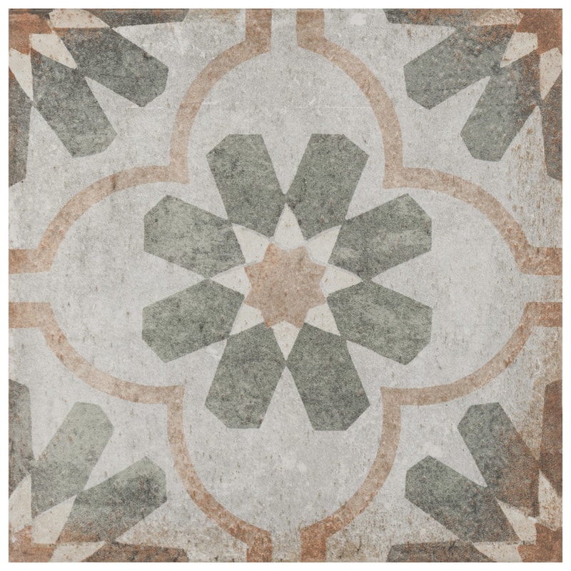 Merola Tile D'Anticatto Decor Florence 8-3/4" x 8-3/4" Porcelain Floor and Wall Tile - Case (20 Tiles)