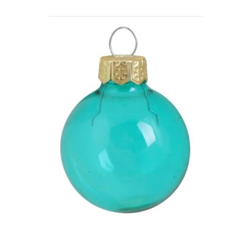 Shiny Finish Glass Christmas Ball Ornaments 2.75" (70Mm) Blue 12Ct