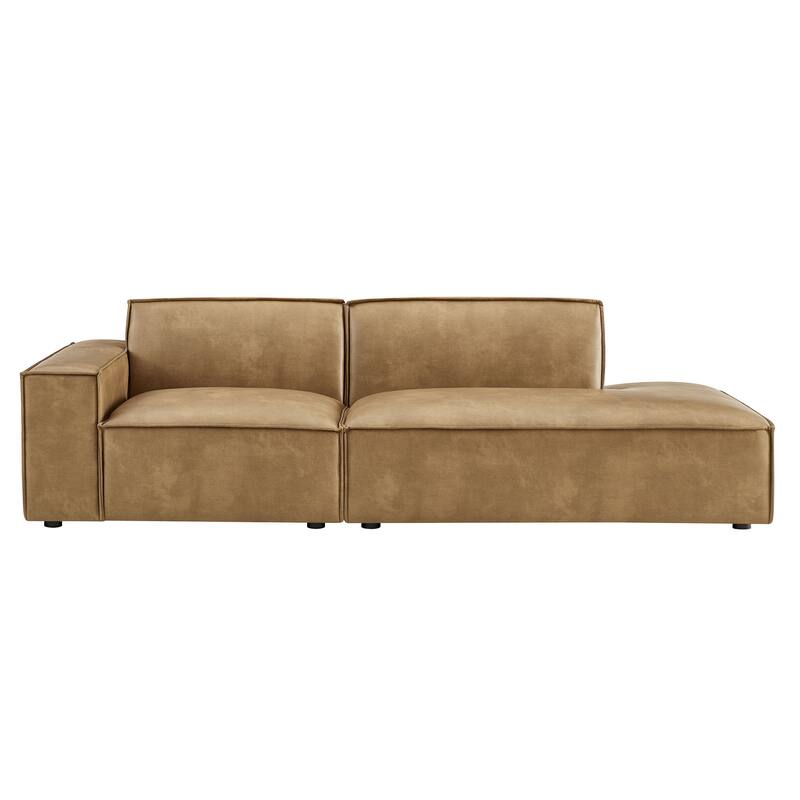 Restore 2-Piece Vegan Leather Modular Loveseat
