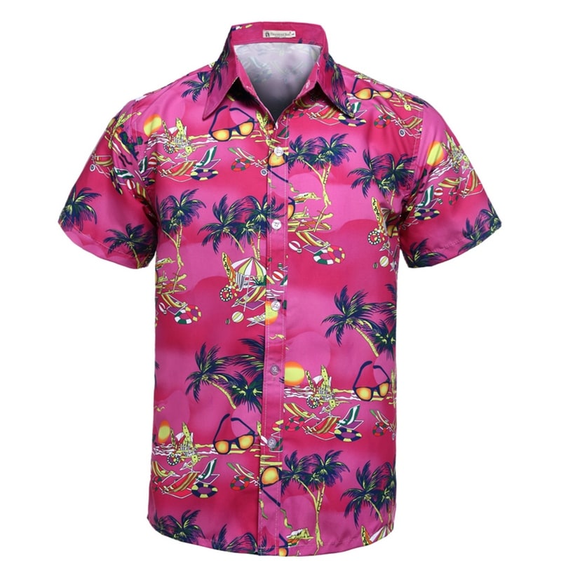 Shop New Hot Large Size Men Aloha Shirt Cruise Tropical Luau Beach