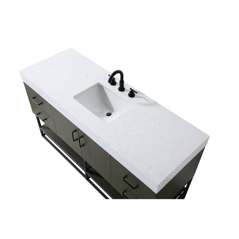 Elegant Lighting VF29260 Caroline 60" Free Standing Single Basin