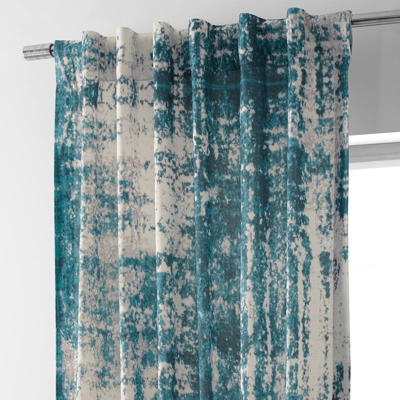 Exclusive Fabrics Textured Cotton Printed Curtains for Bedroom and Living room (1 Panel)