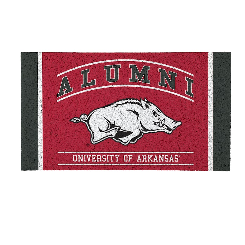 28 in. x 16 in. University of Arkansas Alumni Full Color PVC Door Mat
