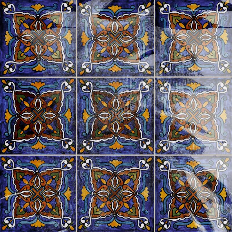 Merola Tile Provincial Deco Prado 6" x 6" Porcelain Wall Tile - (1 Tile)