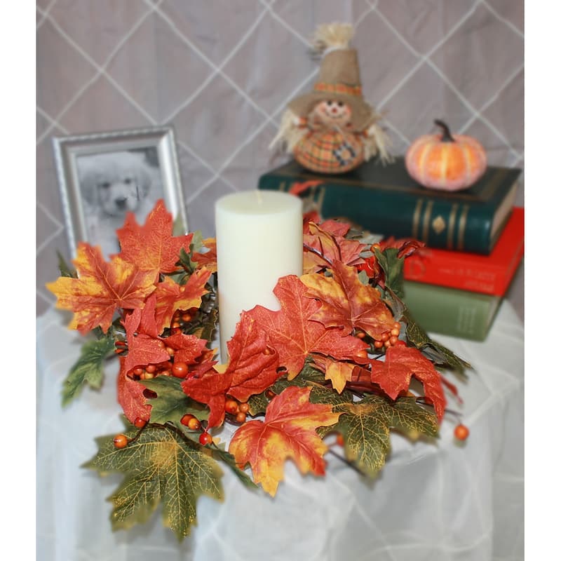 6" Mixed Fall Candle Ring - 12"