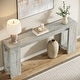 preview thumbnail 37 of 38, Farmhouse Wood 70.9 Inches Extra Long Console Table for Living Room, Hallway