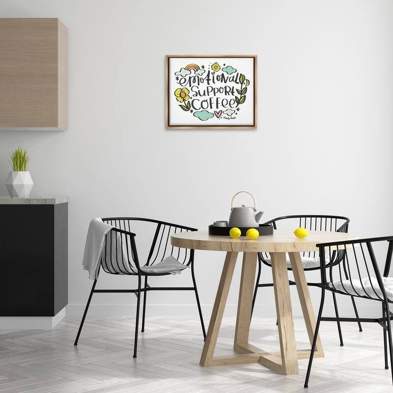 Stupell Motivational Support Coffee Framed Floater Canvas Wall Art Design By Mandy Ford Art + Illustration