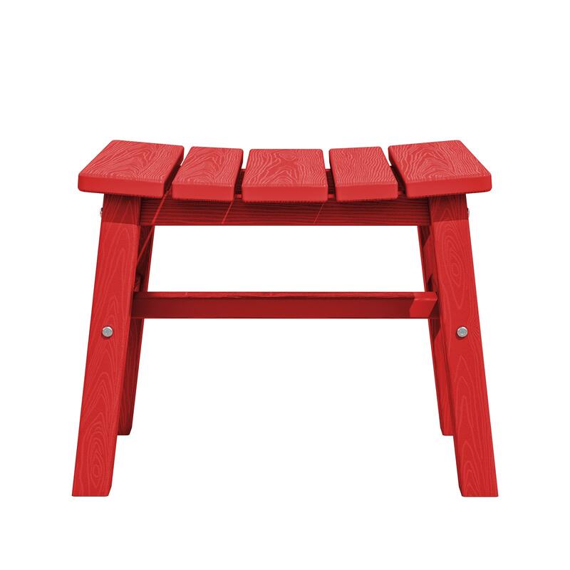Outdoor Patio HDPE Ottoman Footstool, Extra Seat