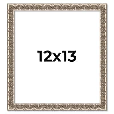 12x13 Frame Silver Versailles Ornate Solid Wood Picture Frame | 1 Inch